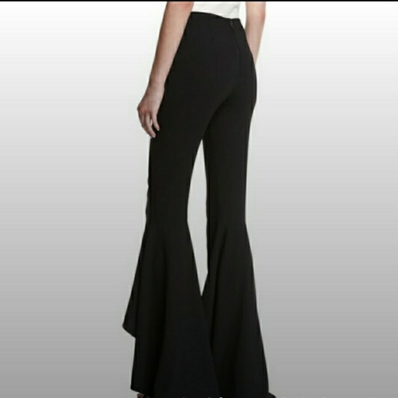 Alice and Olivia Jinny Ruffle High Low Flare Pant - Picture 2 of 6